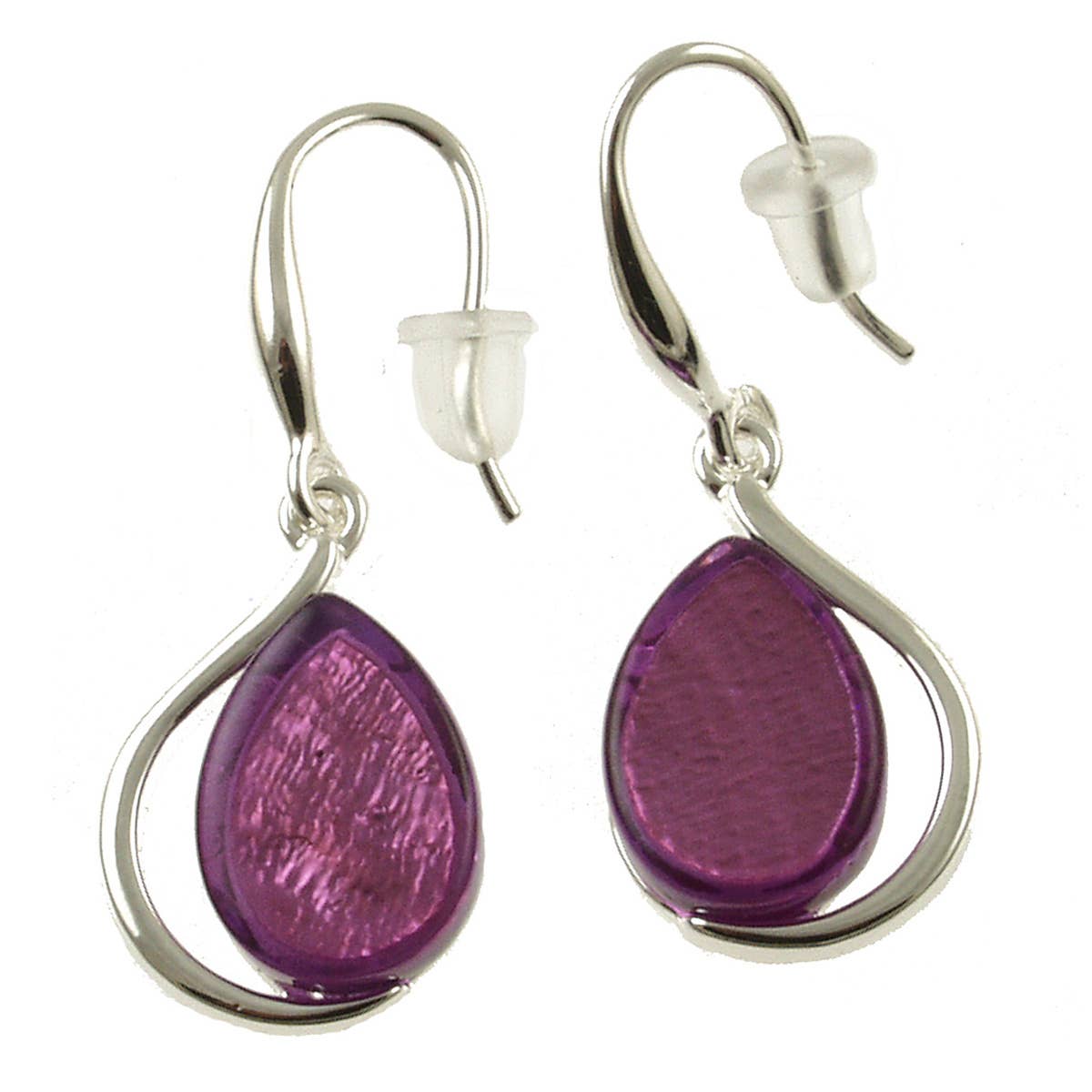 Origin Jewelry - Wholesale Dangle Earrings - Teardrop shape colored resin and shell earrings2