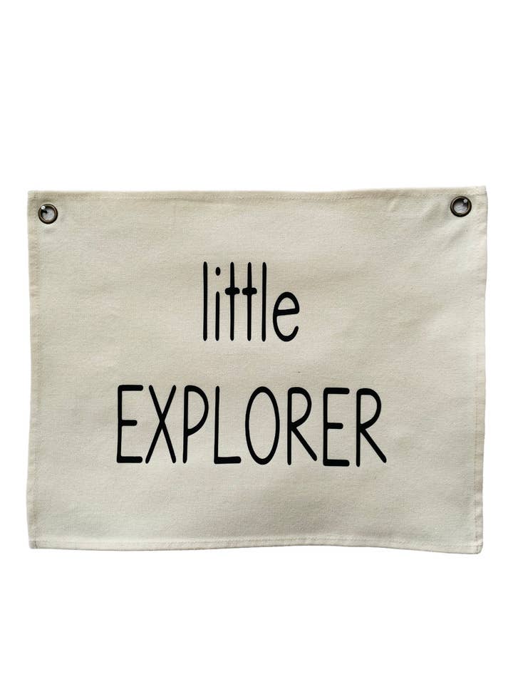 Little Explorer Kids Room Banner for wholesale by Hope Rainbows