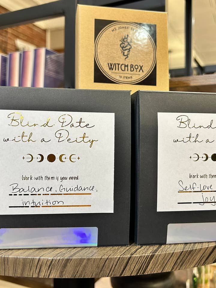 Bind Date with a Deity Box for wholesale by Mz. Jones’ Curio, Inc.