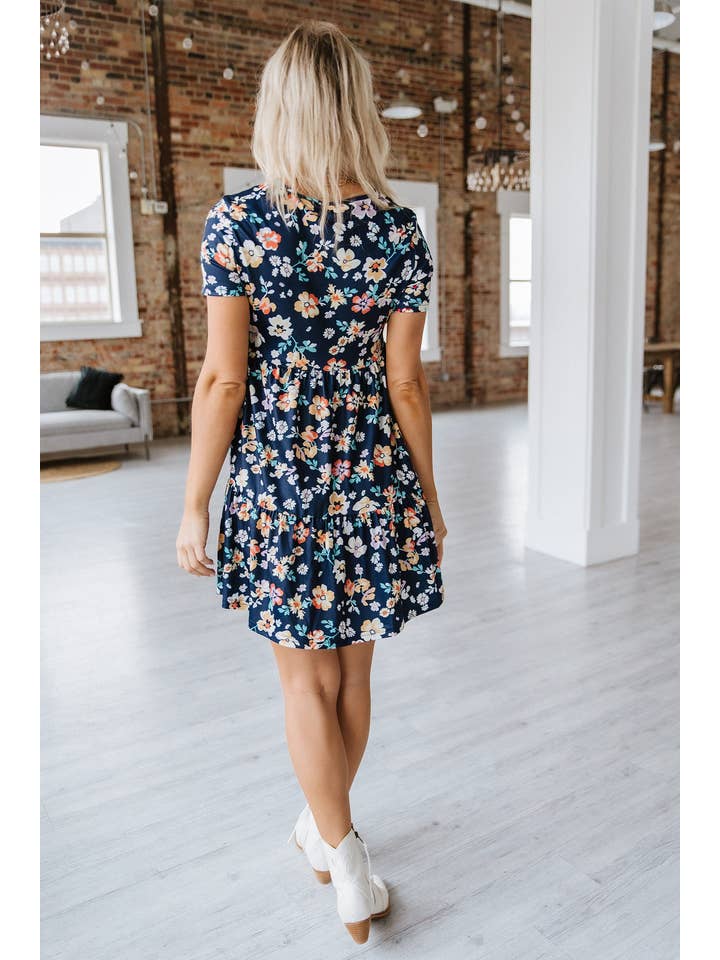 Blue Dixie Floral Dress for wholesale on Faire