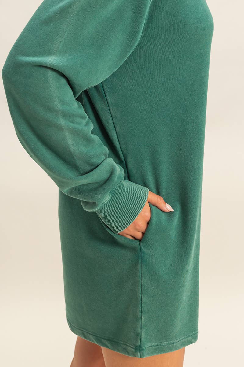 HYFVE – wholesale Dress – Women's – Mineral Washed Oversized Mini Sweatshirt Dress30