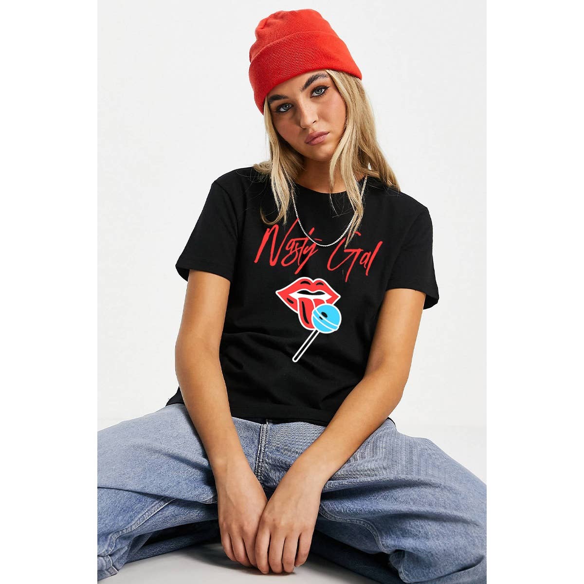 crashangel.us – T-shirt estampada - Mulher por atacado – CAMISETA GRÁFICA NASTY GAL 0