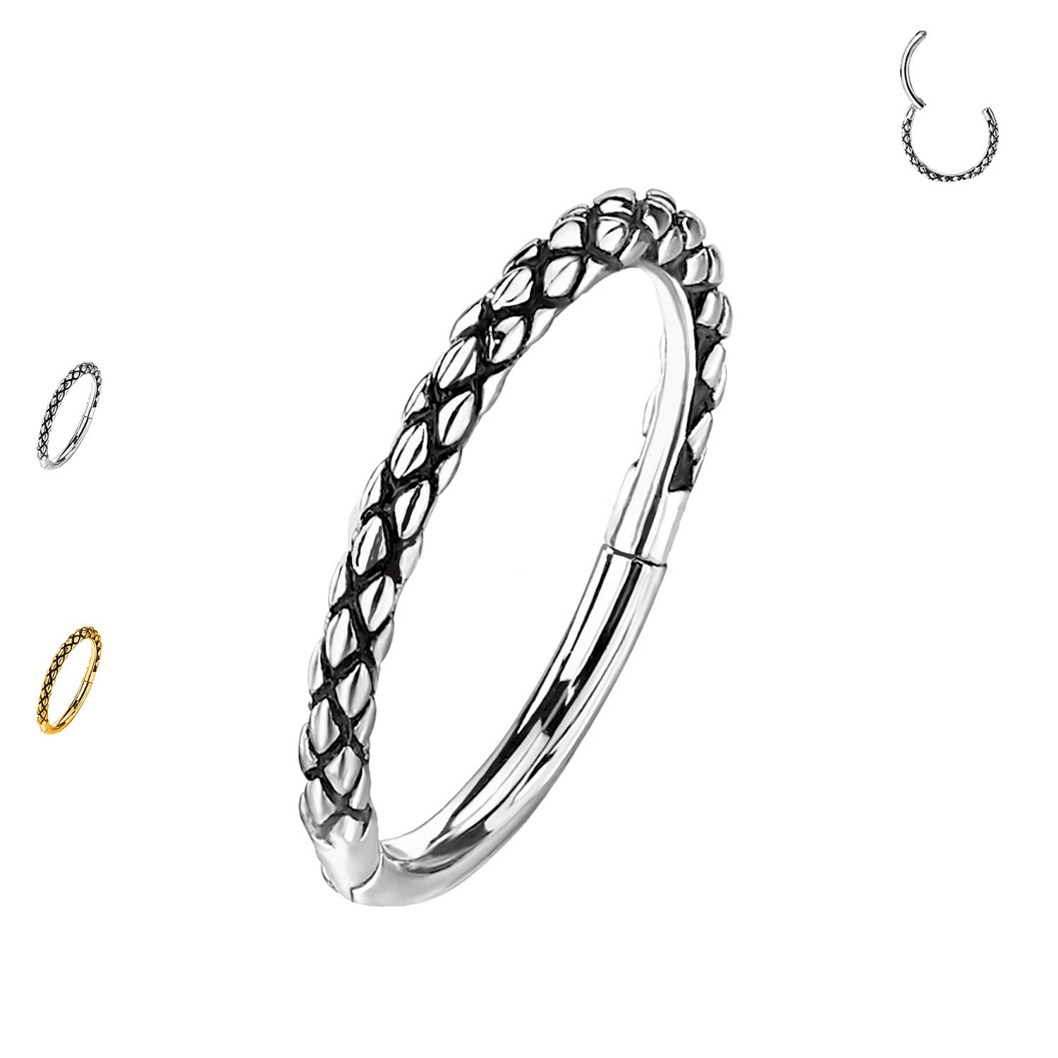 Awaken - Wholesale Cuff Bracelet - Circle Clicker Snake Pattern PY-0210