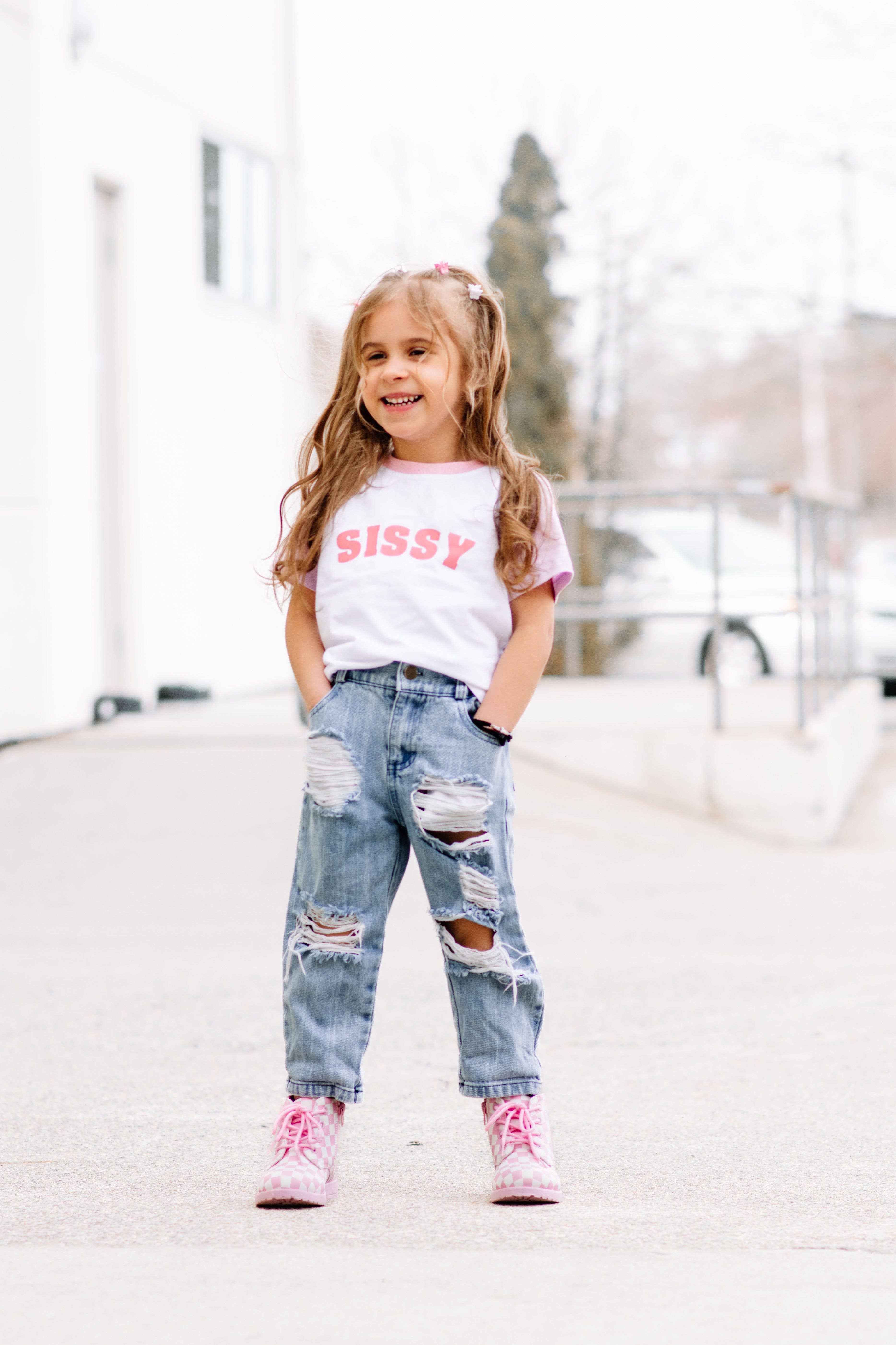Holland Ave Clothing - Vente T-shirt sérigraphié – enfant - Sissy | Chemise à blocs de couleur pour filles4