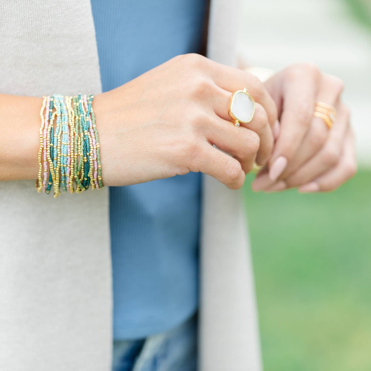 Splendid Iris - Wholesale Beaded Bracelet - Miyuki Delica Stretch Bracelet - Assorted6