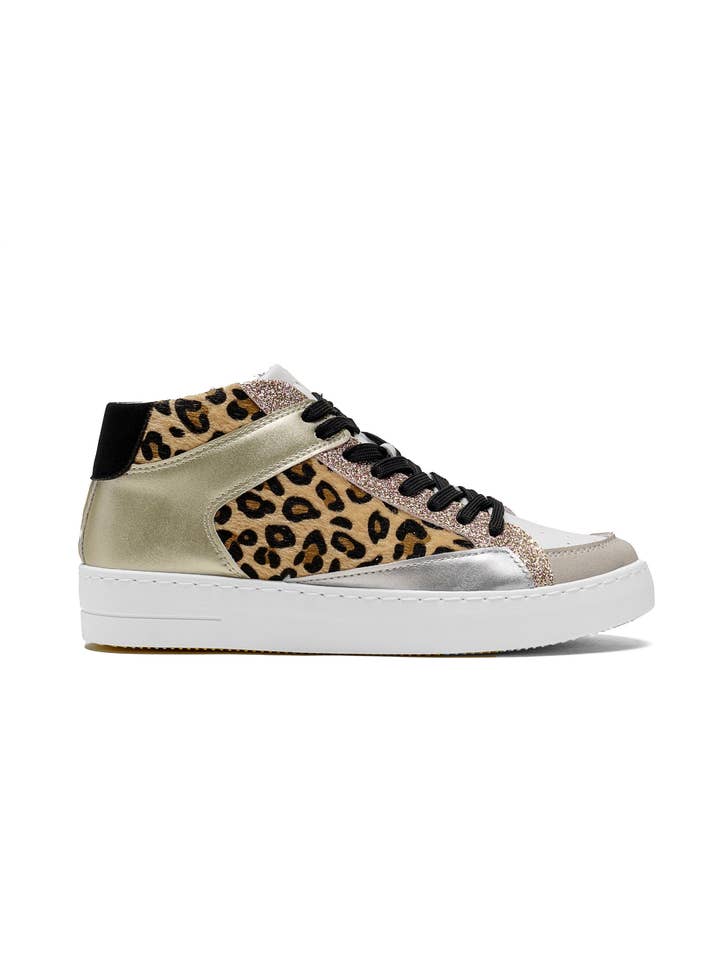 C'M PARIS - Wholesale Lifestyle trainers – Women′s - High-Top Sneakers with Glitter and Animal Prints 65230