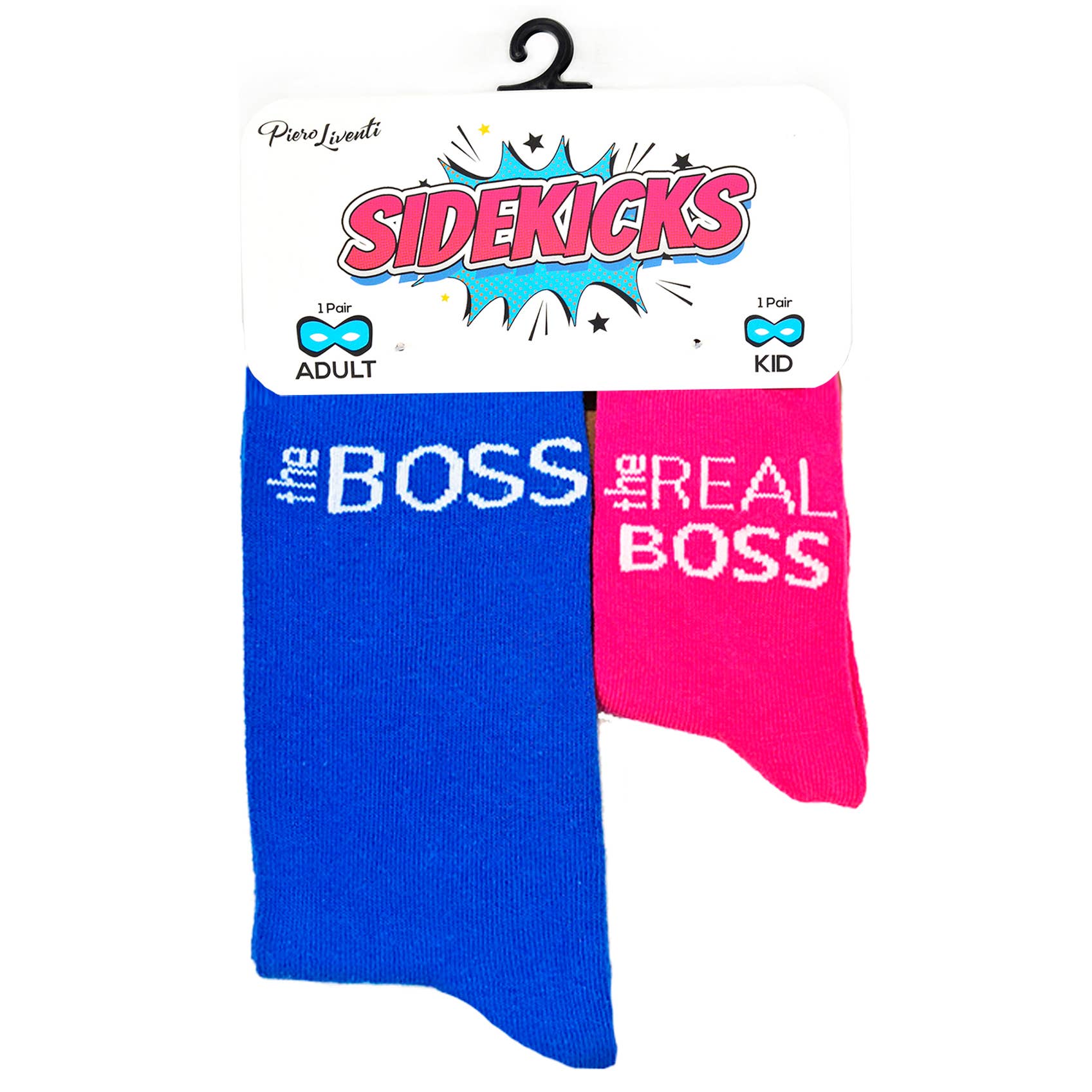 2-pair Sidekicks Boss Real Boss - Daddy & Me Socks Set