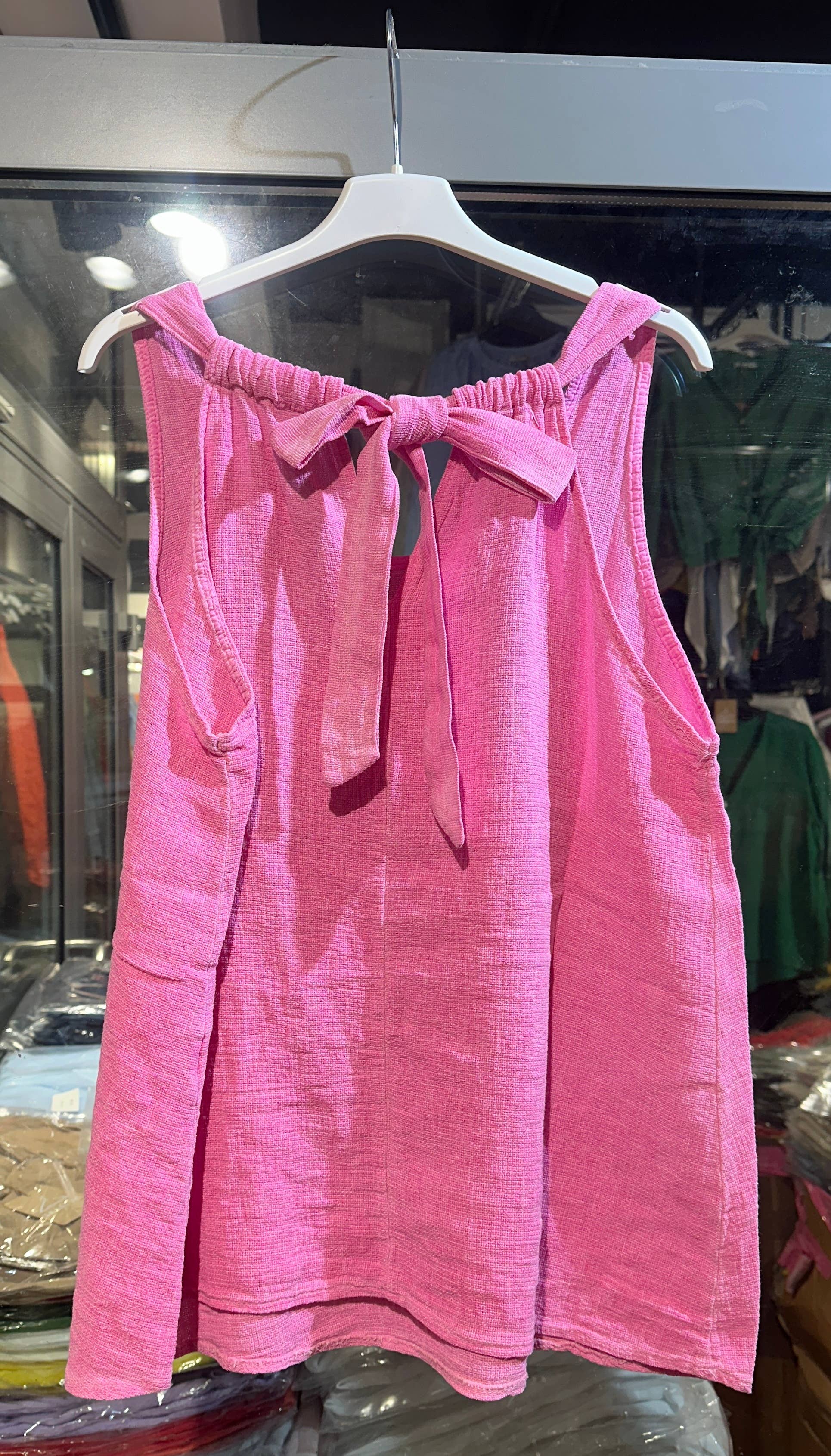 LÉA & LUC - Vente Débardeur – femme - Débardeur en 50% coton et 50% Lin REF. 916820