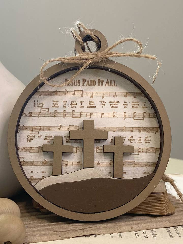 Jesus Paid it All Ornament or Gift Tag for wholesale by Pine Designs