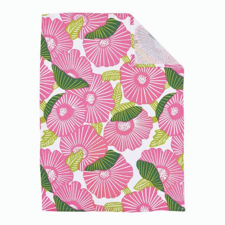 rockflowerpaper - Wholesale Tea Towel - POPPY PAPAVER Cotton Kitchen Towels, Set of 3