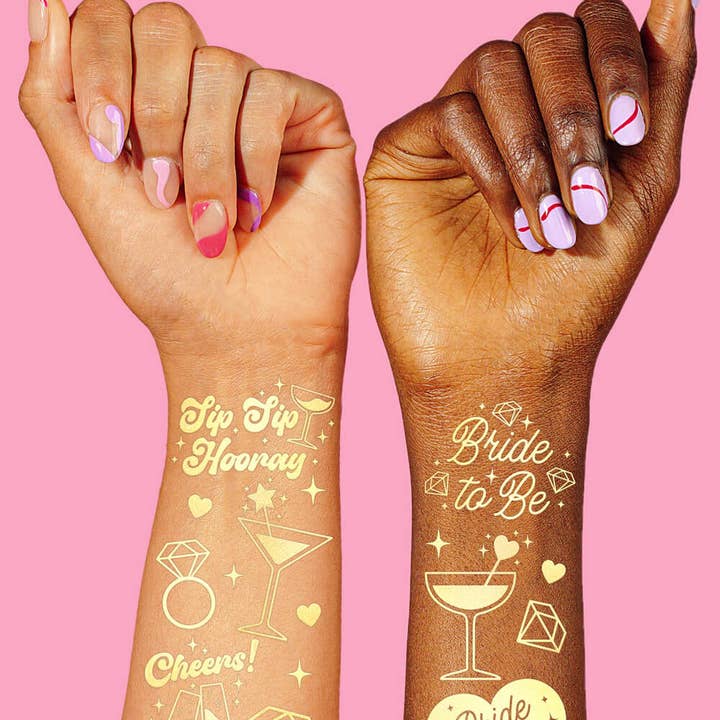 xo, Fetti - Wholesale Temporary Tattoo - Bachelorette Party Temporary Tattoos, Bridal Shower Decor