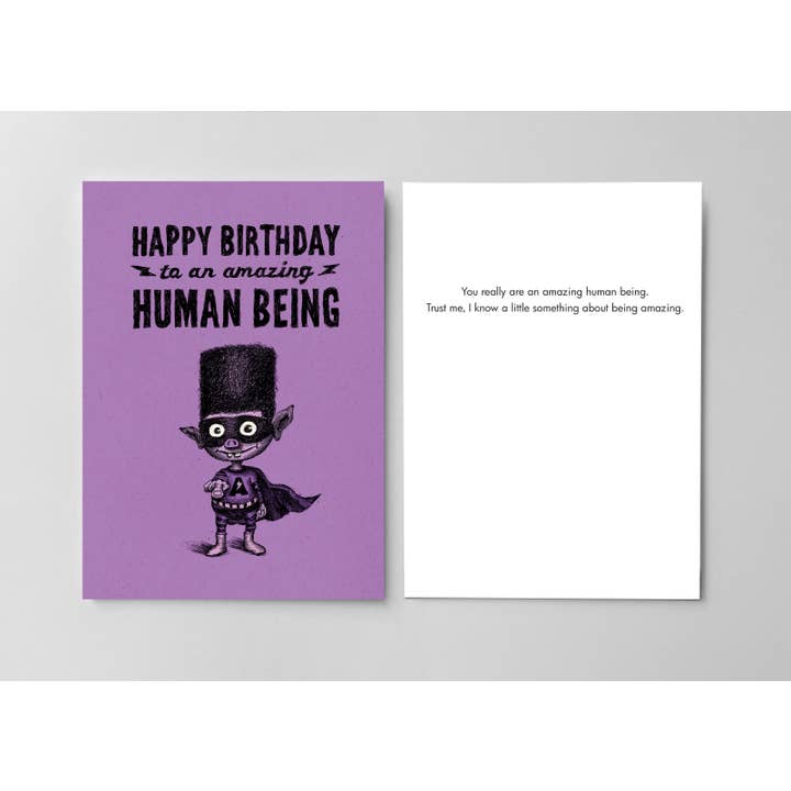 Bald Guy Greetings - Wholesale Birthday Card - Amazing Human Being (Original Line)