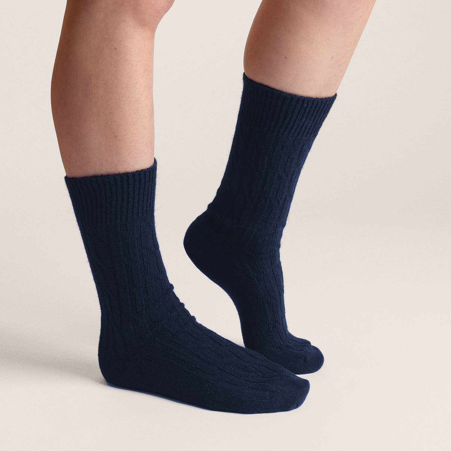 Ecodis - Grand Beau - Wholesale Socks - Unisex - Pair of twisted socks in organic wool and cotton1