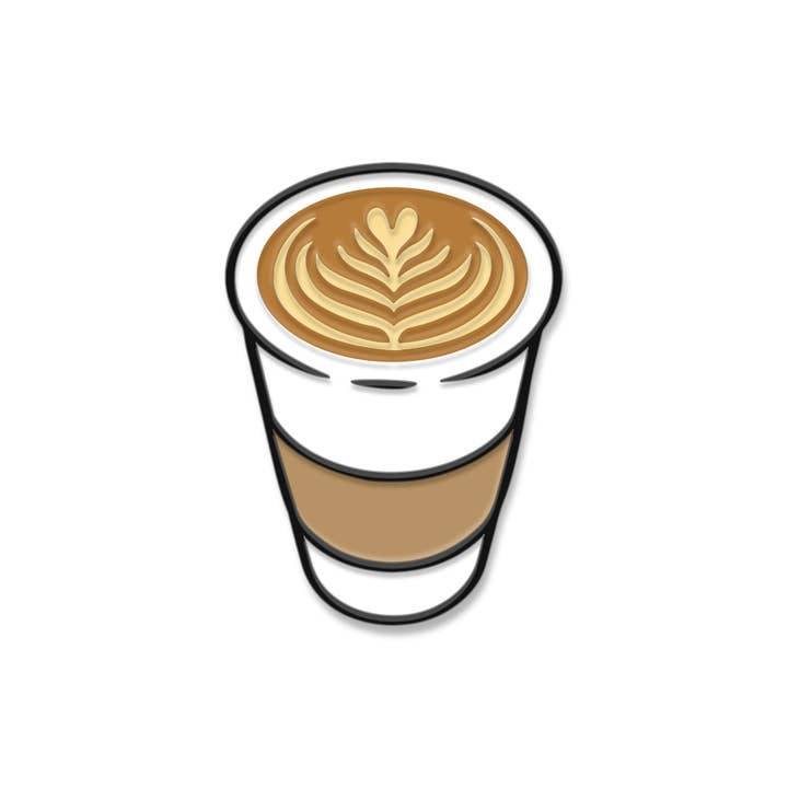 Hot Latte Coffee Pin for wholesale by Mover & Shaker