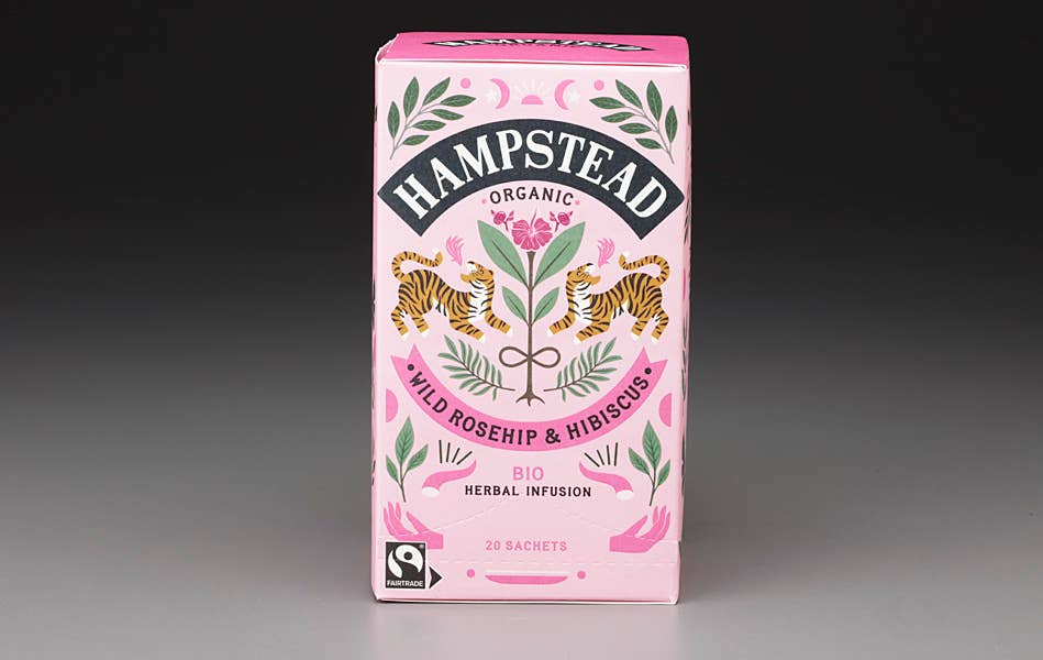 Mark T. Wendell Tea Company - Wholesale Tea Bags - Hampstead Organic Rosehip & Hibiscus (20 Teabags)