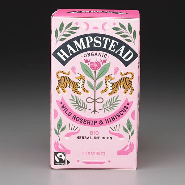 Mark T. Wendell Tea Company - Wholesale Tea Bags - Hampstead Organic Rosehip & Hibiscus (20 Teabags)