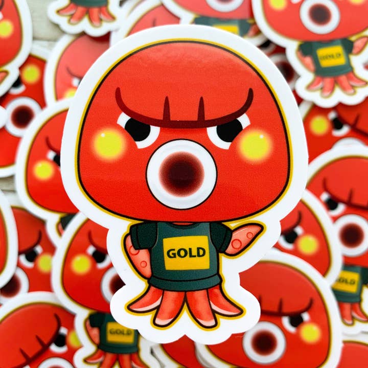 Octavian Animal Crossing Vinyl Sticker / New Horizons / ACNH / Waterproof for wholesale by Trash Goblin