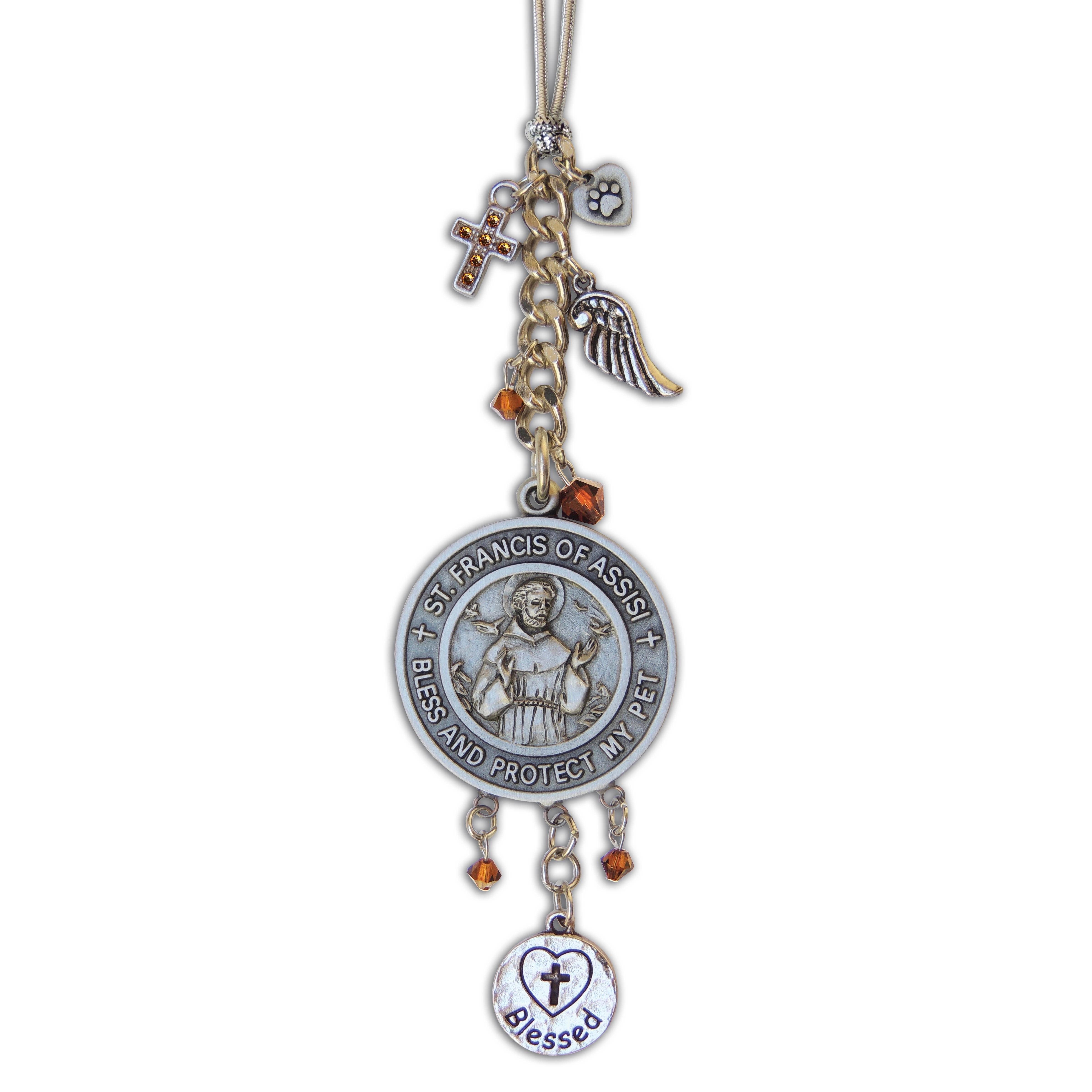 Abbey + CA Gift – Amuleto decorativo para carro – Unissexo por atacado – Carro São Francisco1