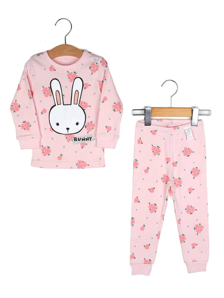Garden Bunny Long Organic Cotton Pajama Set for wholesale by Maykids