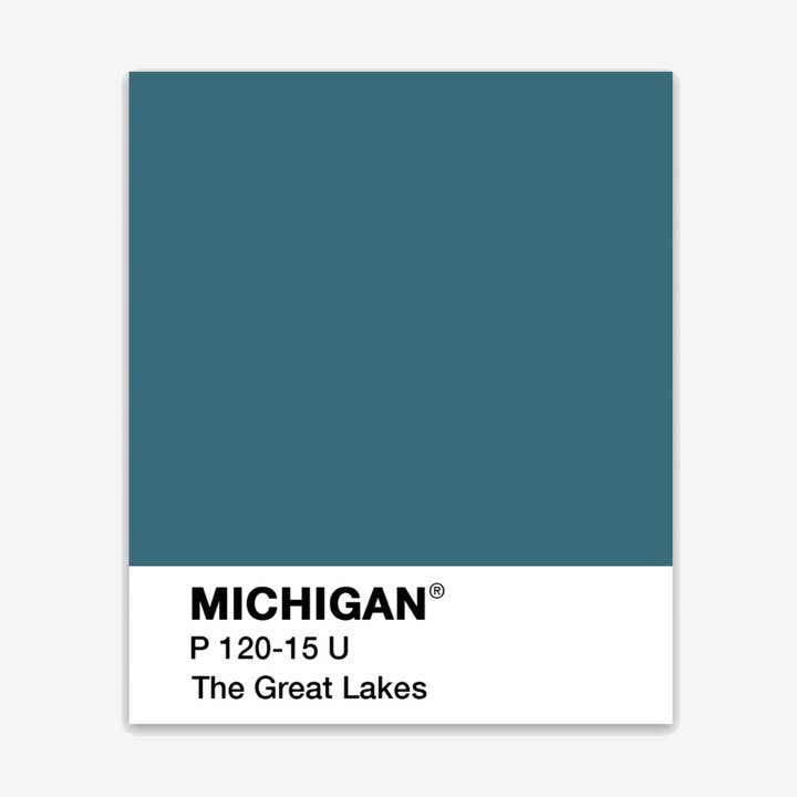Michigan - The Great Lakes - Color Swatch Sticker for wholesale by Designs by Rebecca Goldberg