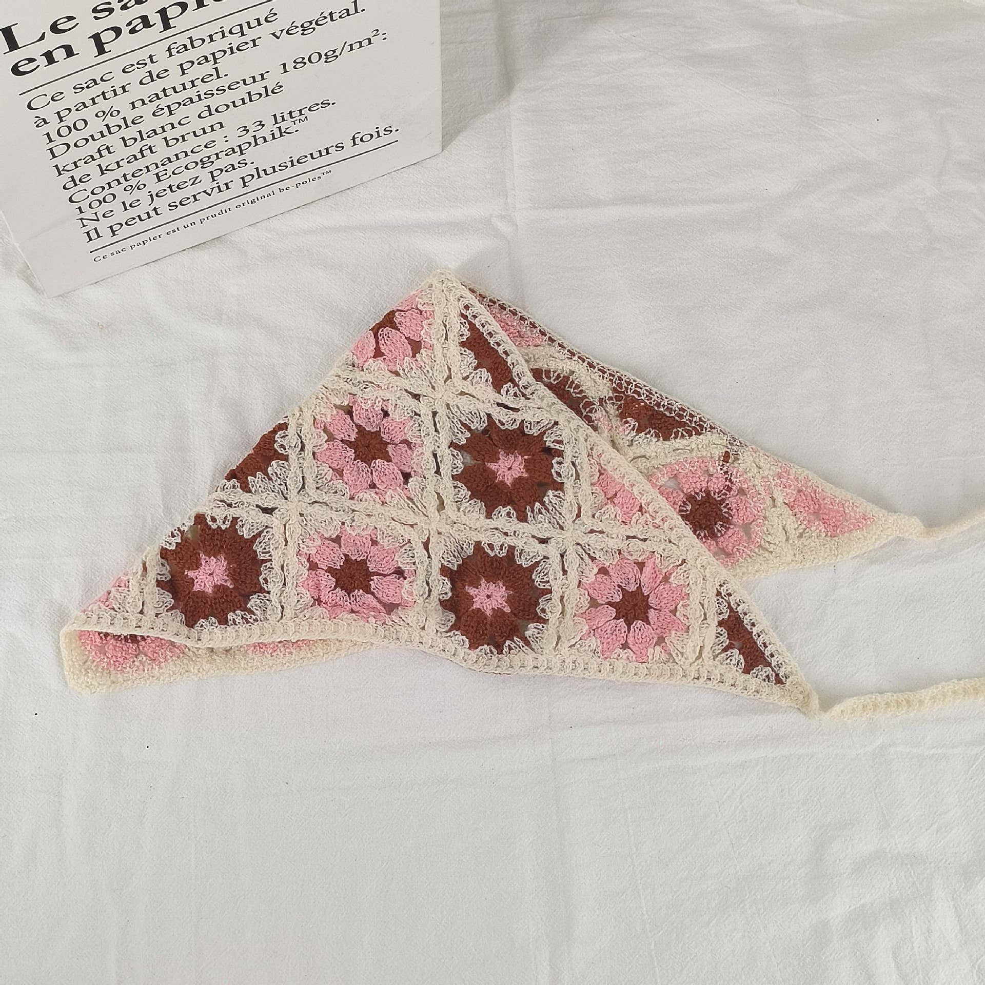 MKS America - Wholesale Bandana - Women's - Cherry Strawberry Floral checkered Crochet Bandana -56colors42