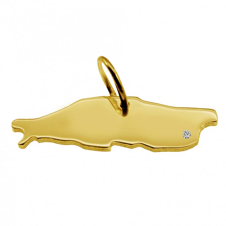 Baltrum karta formade hänge för wholesale av S.W.w. Schmuckwaren GmbH