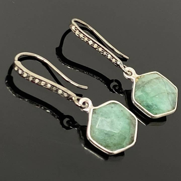 Akstar Gems – wholesale Hängande örhängen – Äkta smaragdörhängen, Pave Diamond Örhängen, Sterling Silver Ädelsten örhängen, gåvor till henne