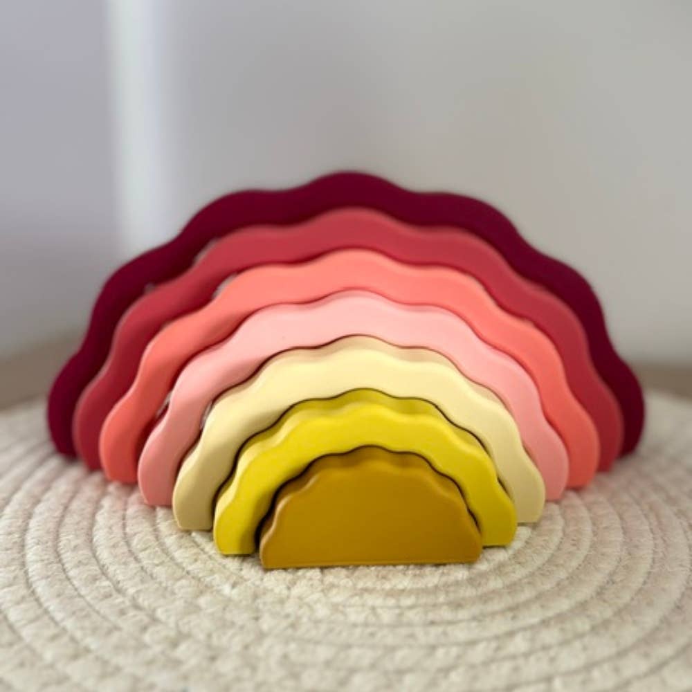 PETIKIDS - Wholesale Stacking Rings Game - Baby - Montessori educational toy - Stackable rainbow17