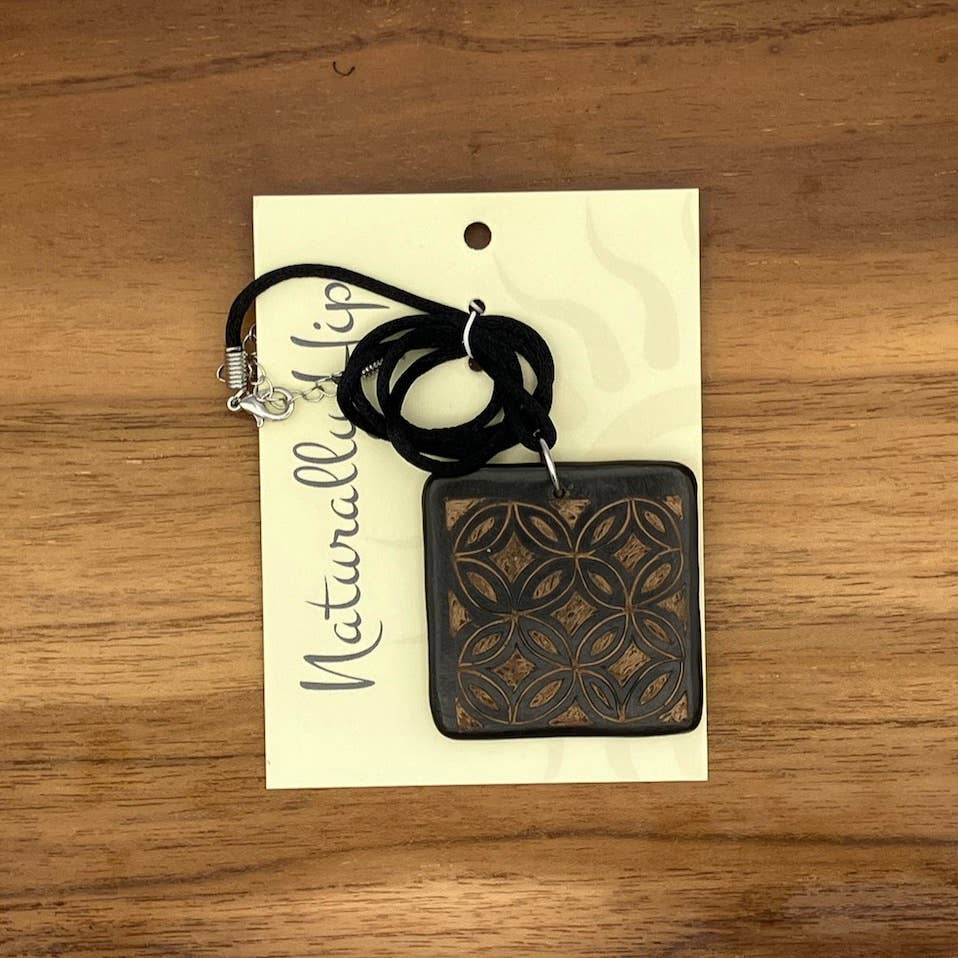 Wholesale Celtic Ceramic Necklace (Square) for your store Faire