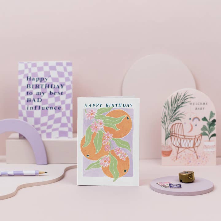 Sister Paper Co. - Wholesale Birthday Card - Oranges Birthday Card | Art Card | Female Birthday Cards2