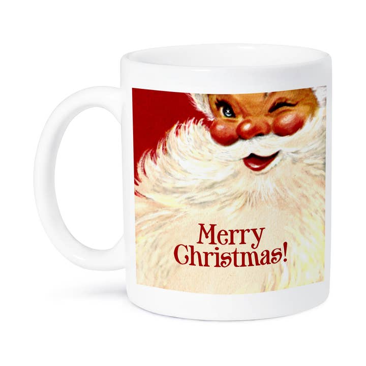 3dRose - Vendita all'ingrosso Tazza - 3dRose, Buon Natale - Immagine di Babbo Natale allegro con un luccichio negli occhi, Tazza8