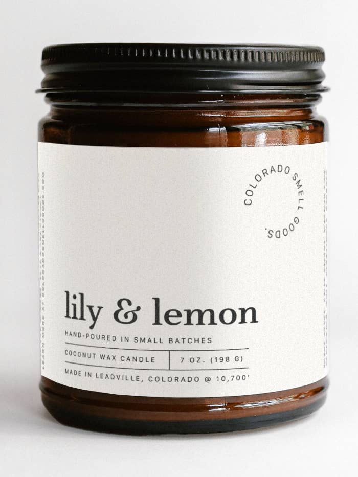 Lily & Lemon – Bougie parfumée Lemon & Lily à la cire de coco pour la vente par Colorado Smell Goods