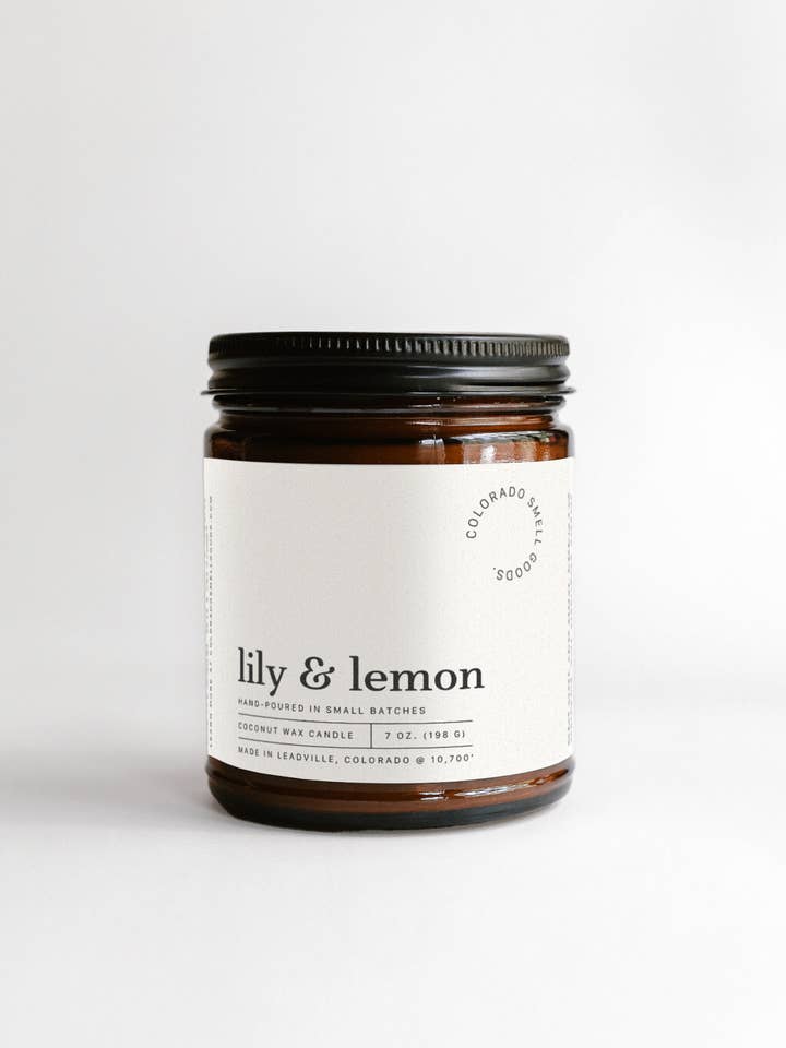 Lily & Lemon – Lemon & Lily Scented Coconut Wax Candle for wholesale by Colorado Smell Goods