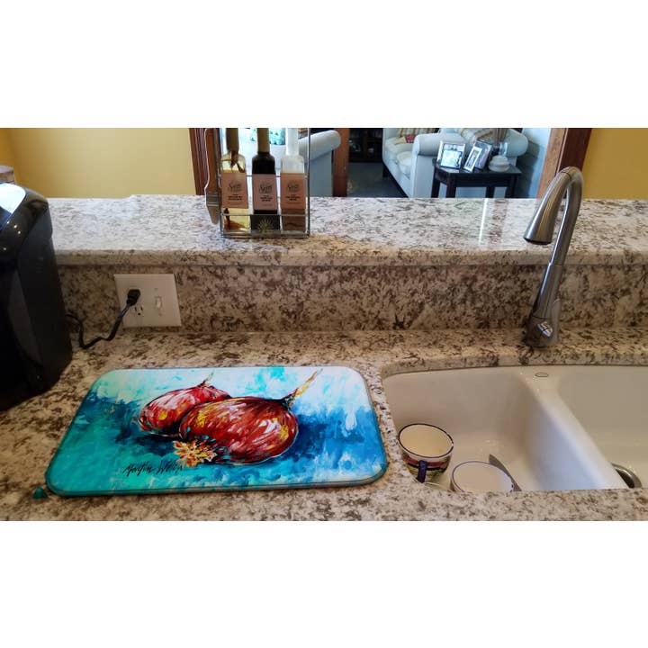 Caroline's Treasures – wholesale Dish-drying mat/rack – Onion Funions Dish Drying Mat MW2067