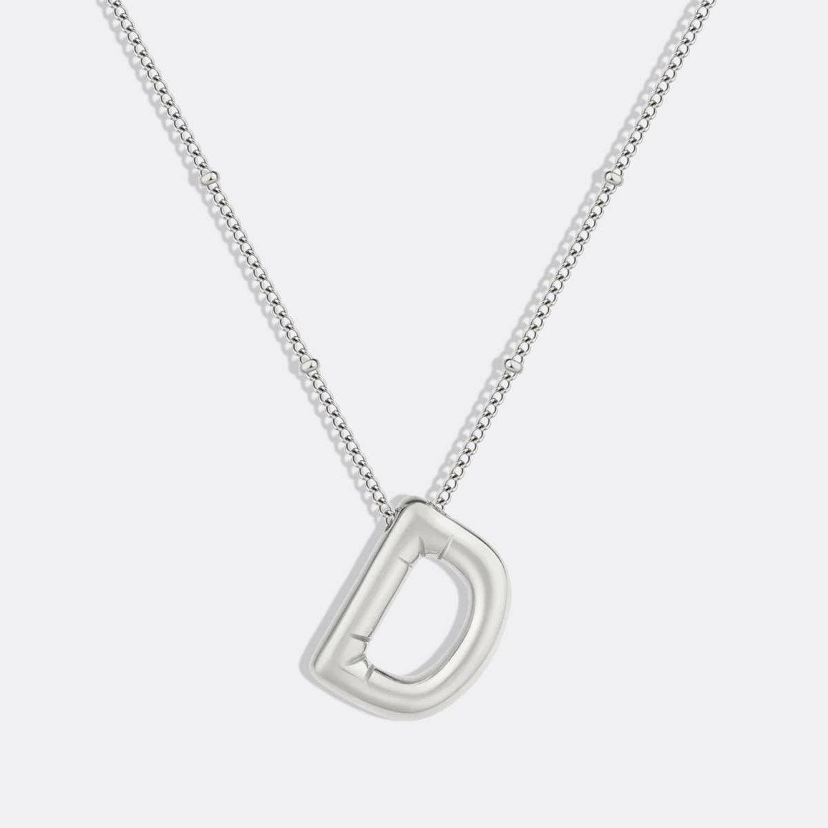 Mint & Lily - Wholesale Pendant/Charm Necklace - Balloon Initial Necklace with Satellite Chain49