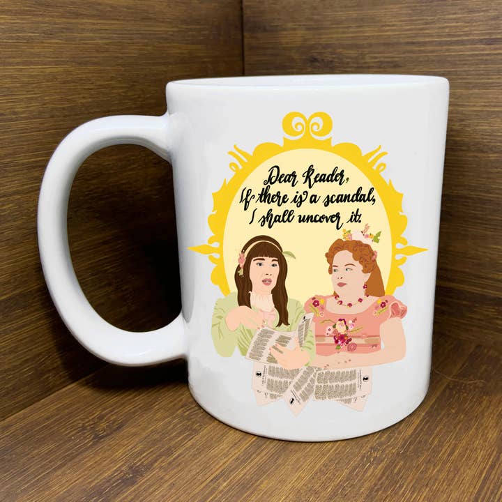 Bridgerton Lady Whistledown Mug for wholesale by Citizen Ruth