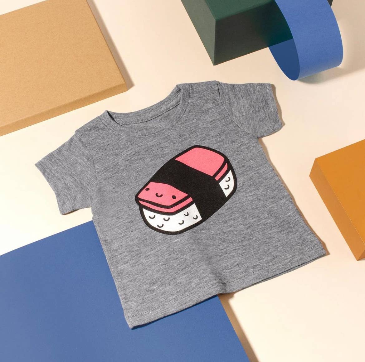 Mochi Kids – wholesale Screen-printed t-shirt – Kids – Kawaii Spam Musubi Kid's Graphic Tee0