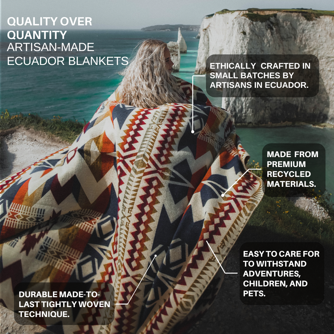 Beyond Borders Collective | Artisan-Made Blankets & Throws - Wholesale Throw Blanket - Quichua Blanket - Rainfall4