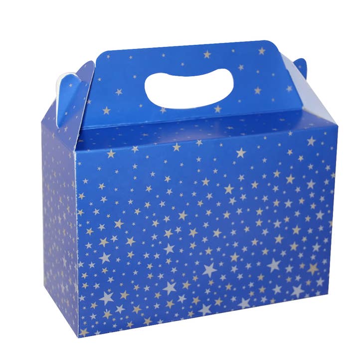 Golden Stars/ Blue Cardboard Surprise Box (1 unit) for wholesale by MI FIESTA