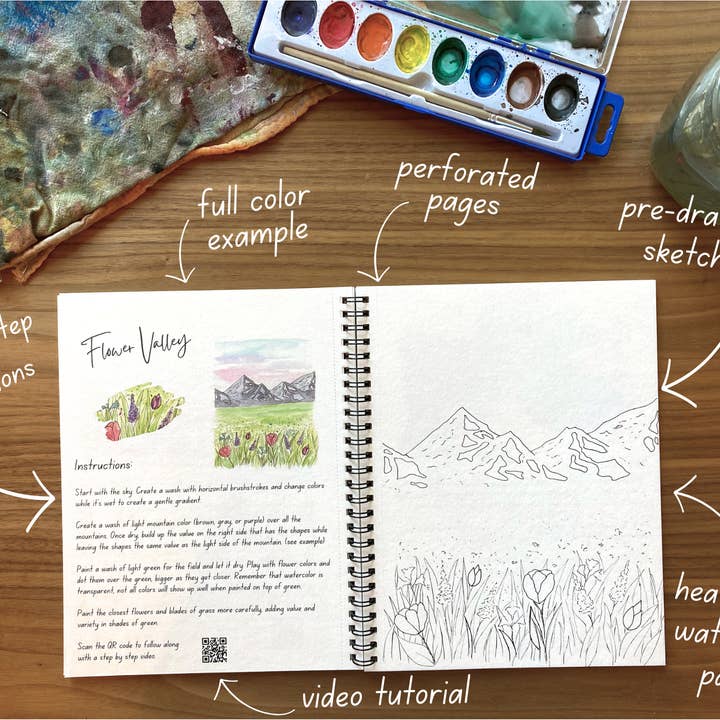 Alyssa Whetstone Art - Wholesale Coloring & Activity Book - Kids & Baby - Growth Watercolor Workbook - With Video Directions3