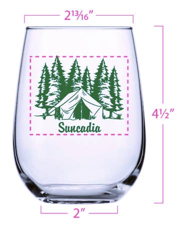 Counter Couture - Wholesale Wine Glass - Custom Stemless Wine Glasses - 1 Color Imprint - 48 pieces8