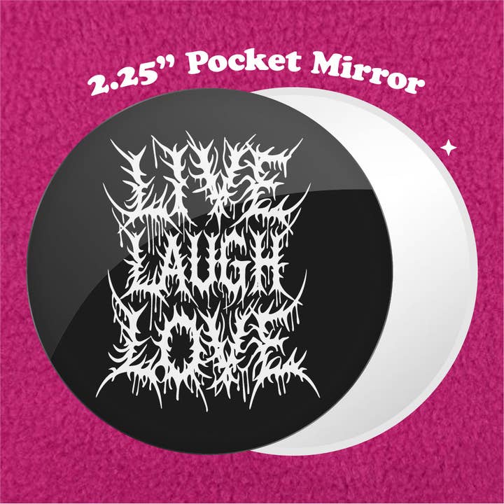 Live Laugh Love 2.25" Pocket Mirror for wholesale by Bewilderment