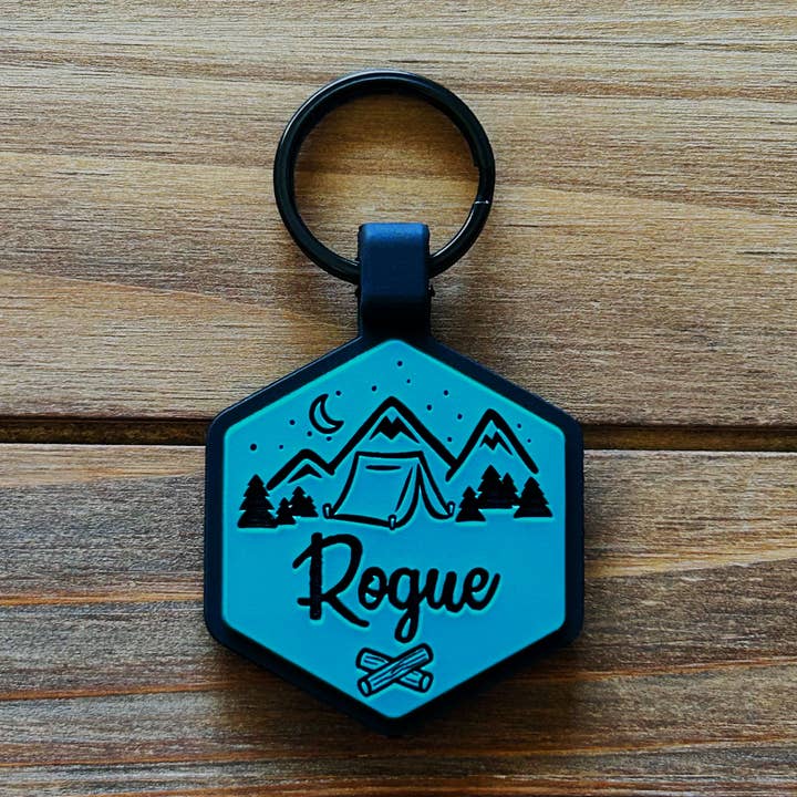 Besties Pets - Wholesale Pet Identification Tag - Dog - Happy Camper Silicone Dog ID Tag19