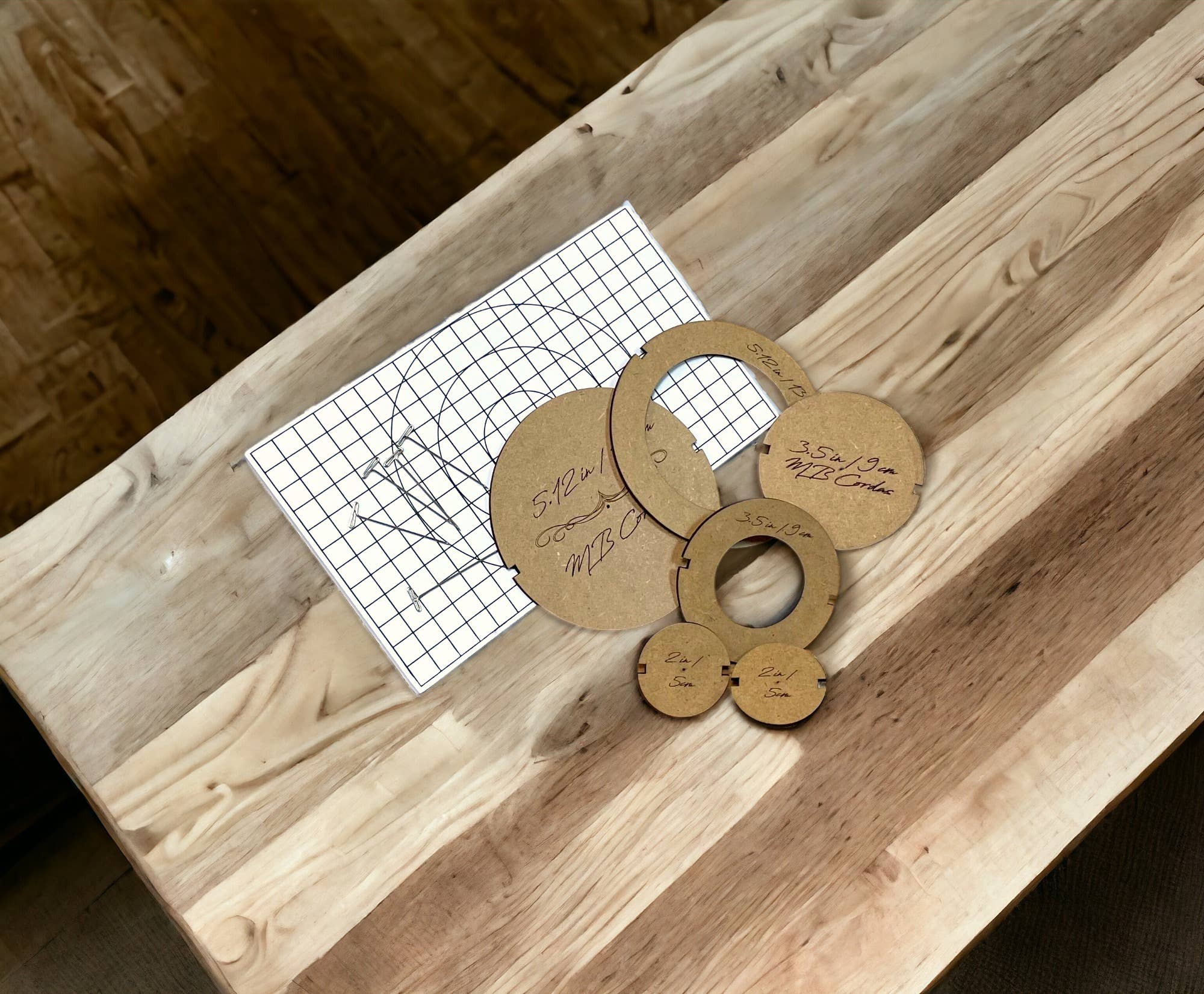 MB Cordas - Wholesale Knutselbenodigdheden - MB Cordas Macramé Snijmal Onderzetters set van 2-10 stuks (5 maten)17