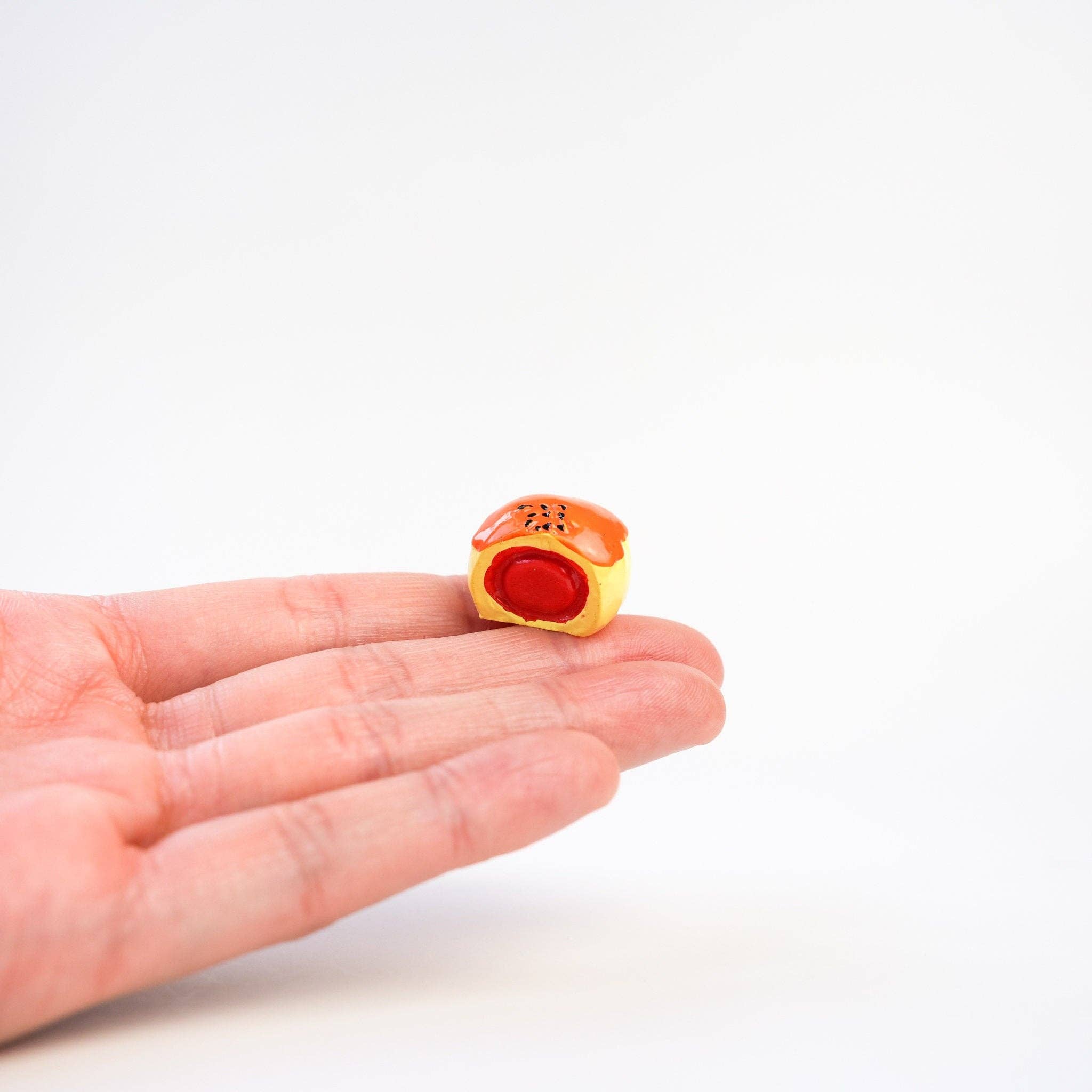 Mini Story Co - Wholesale Lapel Pin/Button - Dan Huang Su Pin | Miniature Taiwanese Mooncake Pastry Brooch | Chinese Dessert Pin | Asian Food Badge | Salted Egg Yolk Mooncake Accessory2