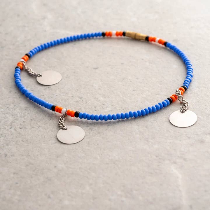 Fahari Luxury - Wholesale Anklet - Sky Blue Handcrafted Maasai Anklet: Authentic African Style with Glass Beads1