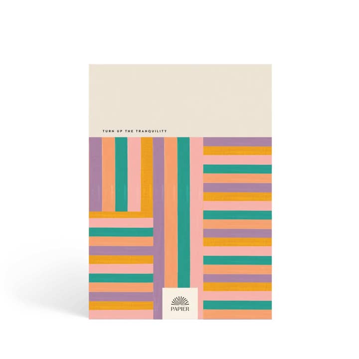 Papier - Vente Journal intime - Journal de bien-être guidé à couverture rigide A5 Happy Stripes
