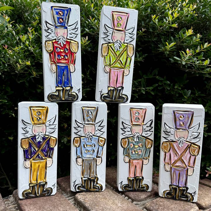 Nutcracker textured art block home decor for wholesale by Framesaplenty