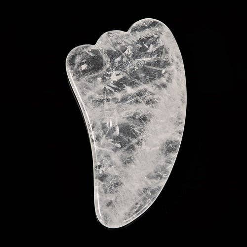 CRCBEADS - Wholesale Gua Sha Tool - Clear Quartz / Rose Quartz Gua Sha Massage Stone Tool Size55x105mm Sold by Piece2