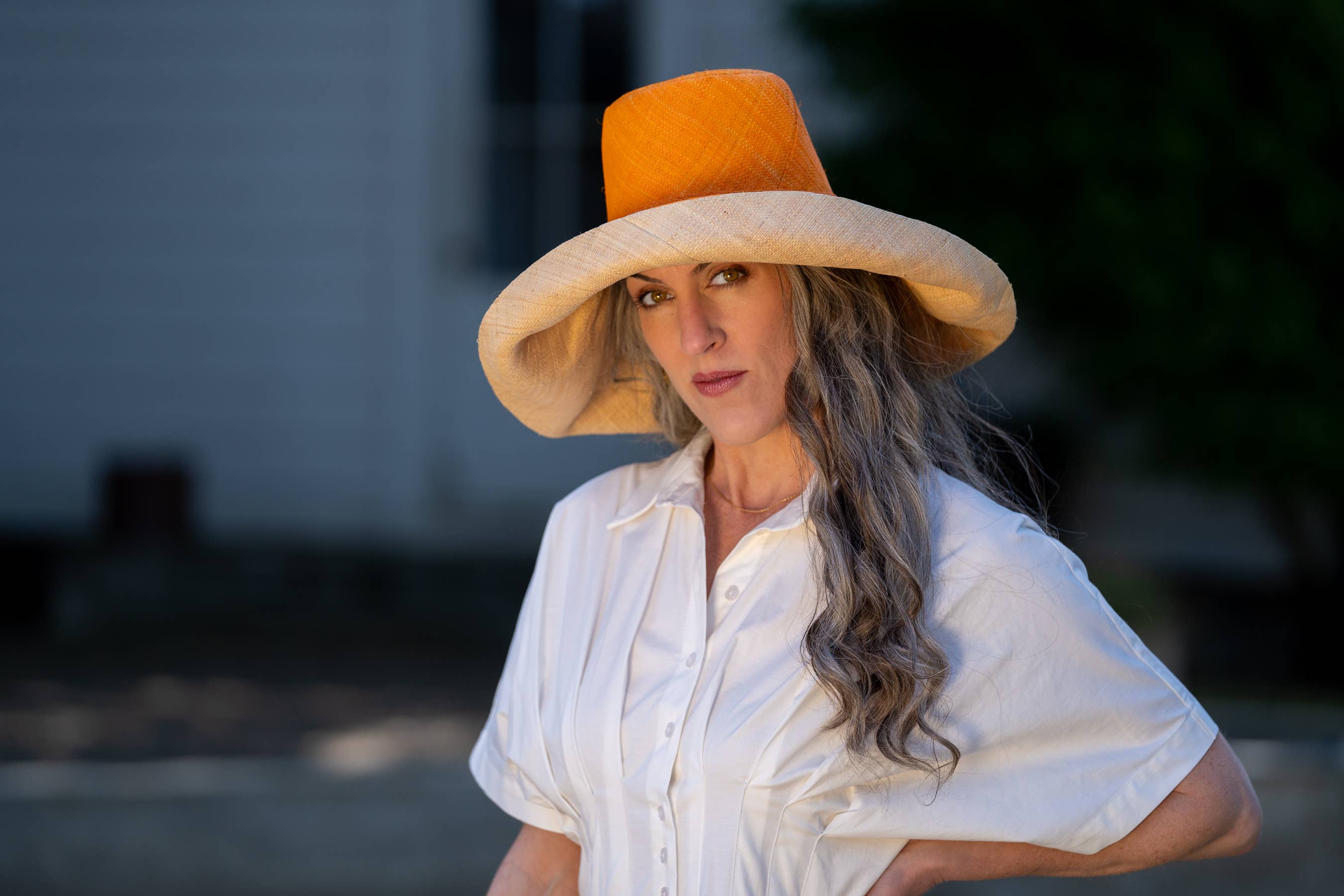 Shebobo – wholesale Straw hat – women's – Monica 5" & 7" Wide Brim Two Tone Packable Straw Sun Hats8